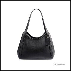 Vegan Leather Hobo Shoulder Bag Stylish Minimal Tote Purse Medium Size
